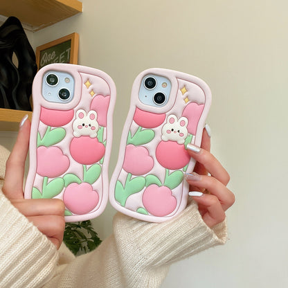 Tulip Rabbit Silicone Mobile Phone Case