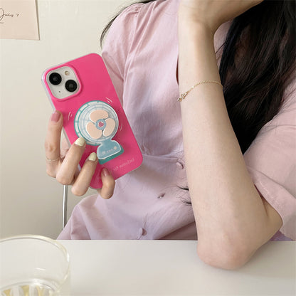 Fall Prevention Of Phone Case With Electric Fan In Summer