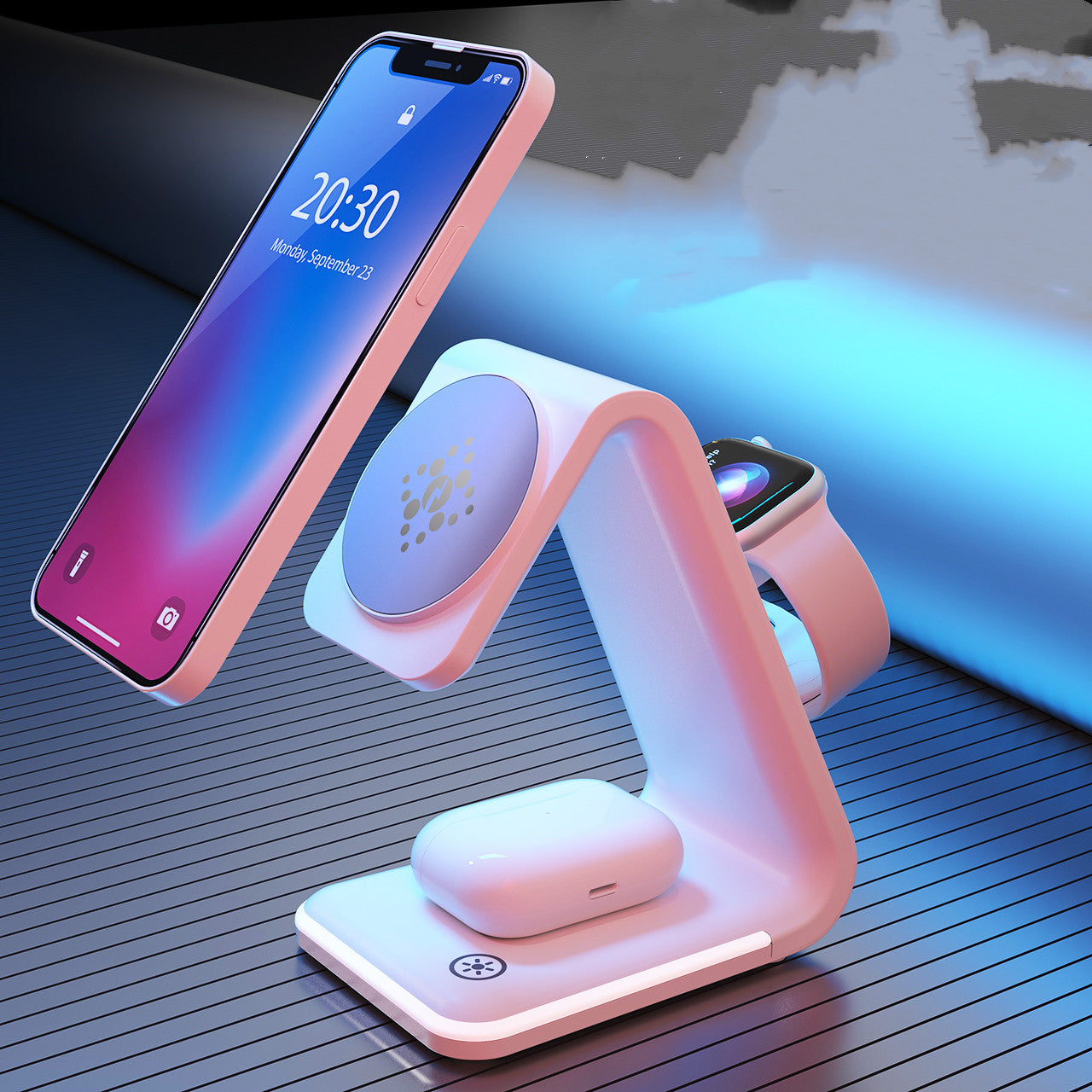 Three In One Wireless Charger Magnetic Attraction