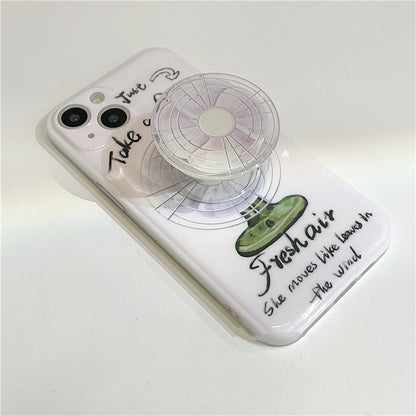 Will Rotate The Fan Silicone Phone Case