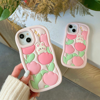 Tulip Rabbit Silicone Mobile Phone Case